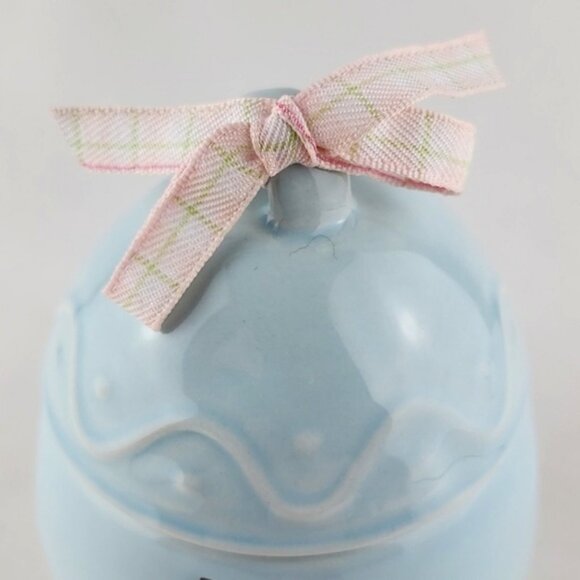 Rae Dunn Egg Shaped Ceramic Canister Baby Blue EGG HUNT - Picture 8 of 10